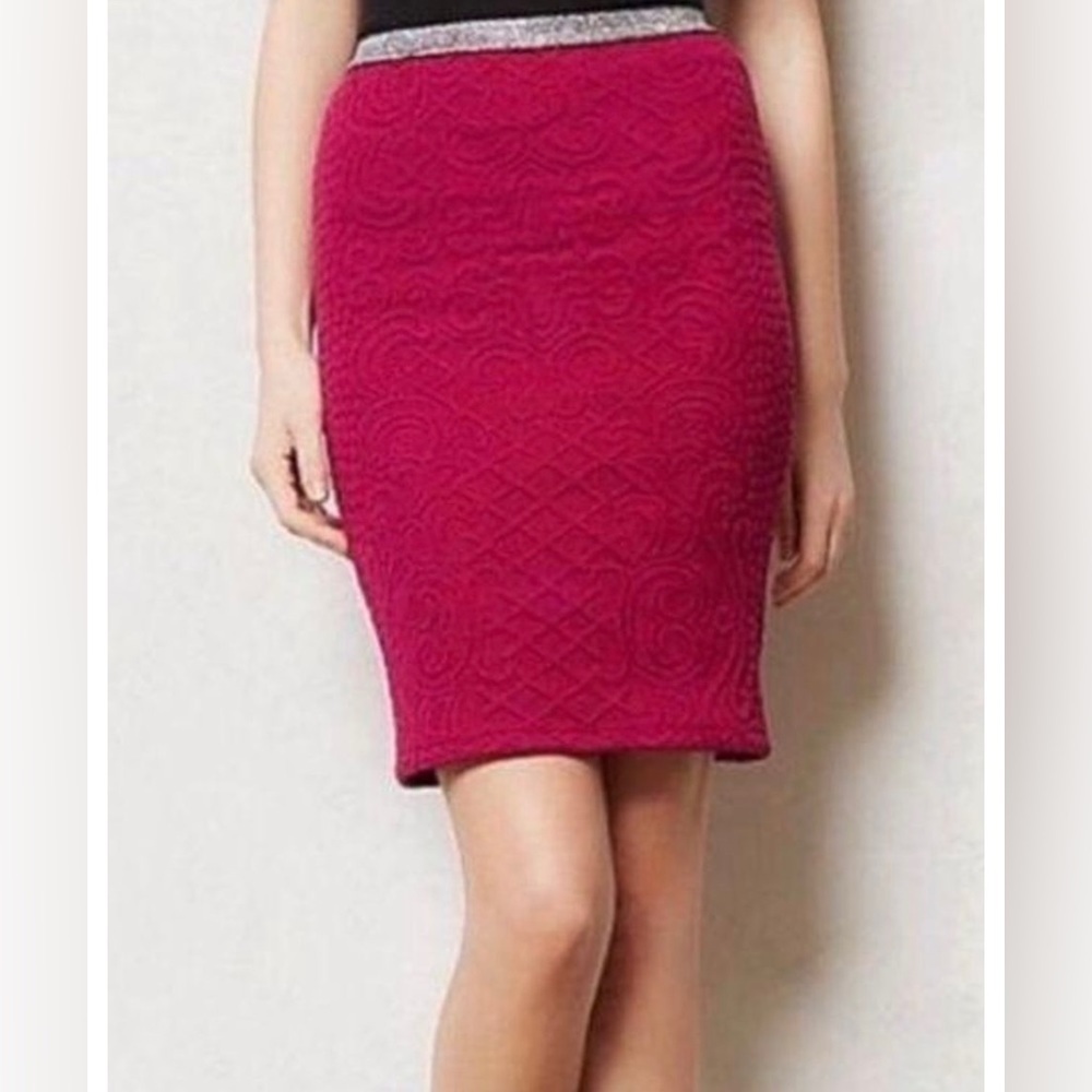 Anthro | Moulinette Soeurs Berry “Megan” Pencil Skirt Size Small